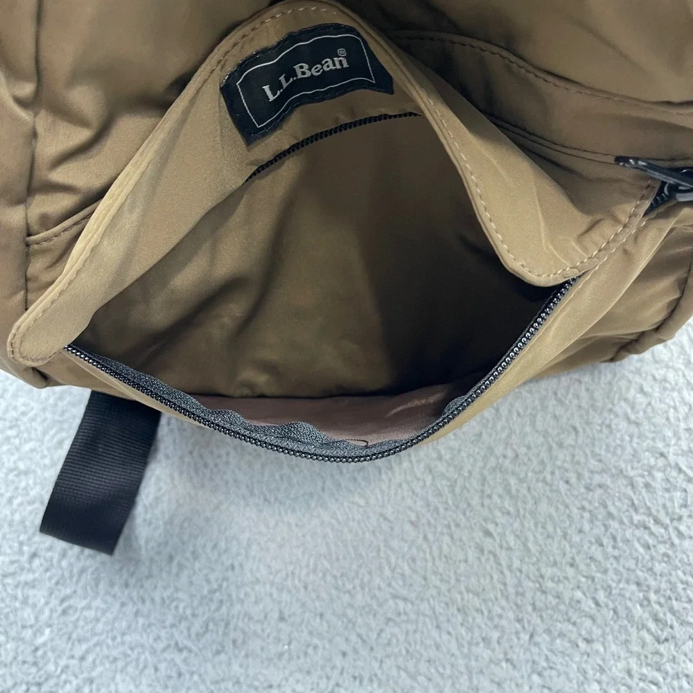 L.L. Bean 0GA32 Crossbody Brown AmeriBag Healthy Back Bag Sling Travel Backpack